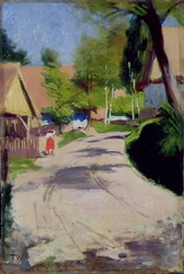 Camino a través de un pueblo, 1910
